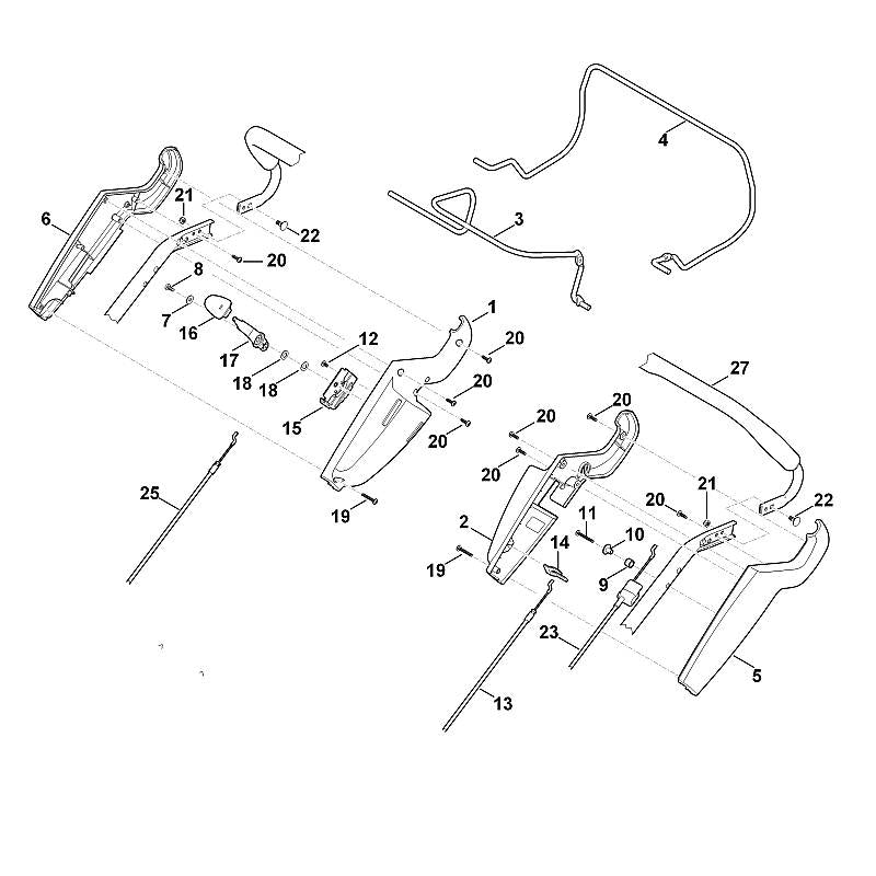 STIHL 6375-700-7517 Seilzug positie 13 technische tekening