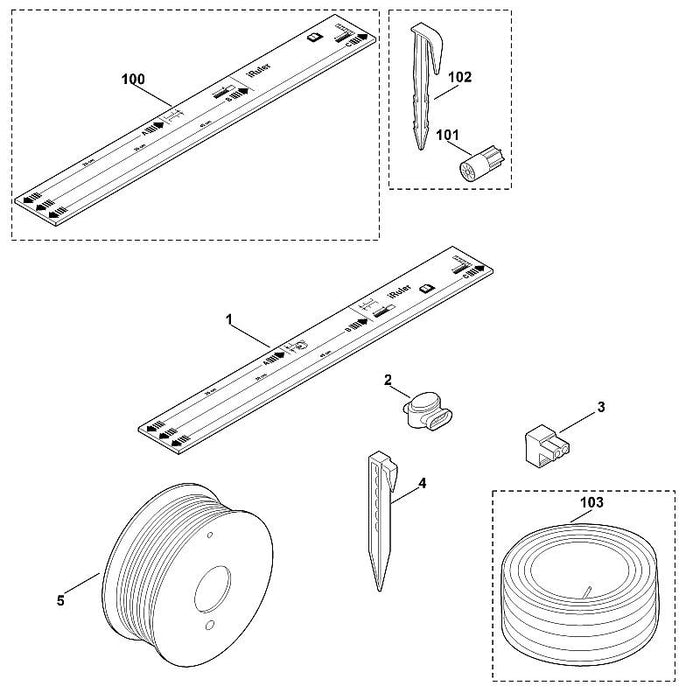 STIHL 6385-893-5501 Lineal (iRuler MI 555 C) positie 1 technische tekening