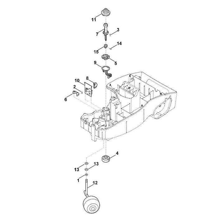 STIHL 6385-007-1020 Reparatursatz (Vorderrad) positie 12 technische tekening