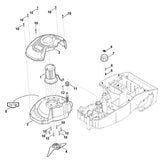 STIHL 6300-600-0200 Elektromotor positie 1 technische tekening