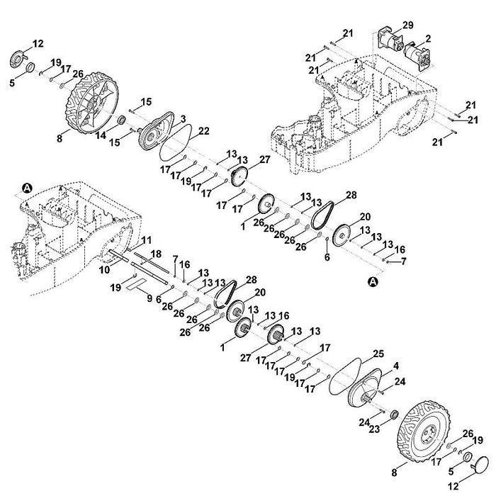 STIHL 9296-003-1551 Passscheibe 9x15x0,3 positie 17 technische tekening