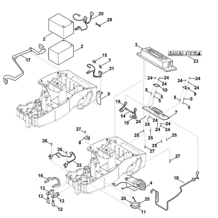 STIHL 9074-478-2250 Zylinderschraube P2,2x6 positie 24 technische tekening