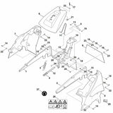 STIHL 6380-706-0719 Abdeckung links positie 8 technische tekening