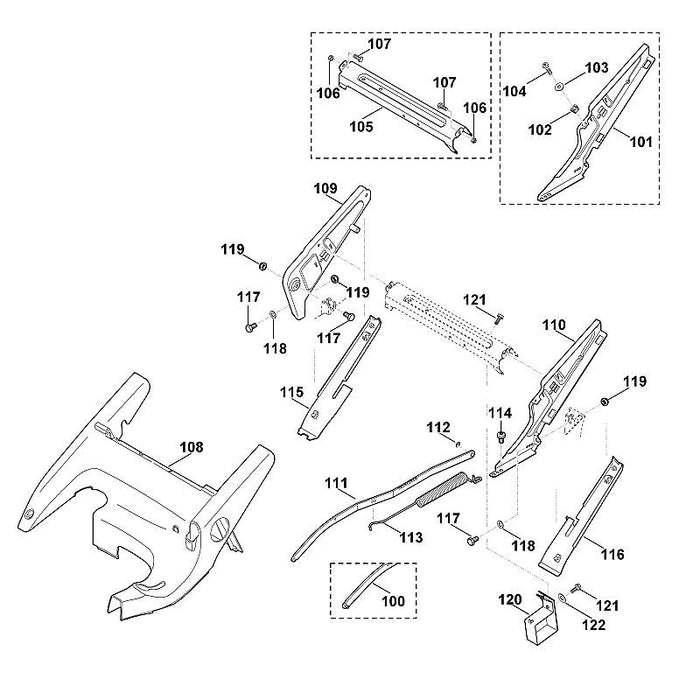 STIHL 6340-403-0400 Batteriehalter positie 120 technische tekening