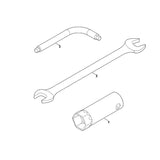 STIHL 6241-893-3400 Kombischlüssel positie 3 technische tekening