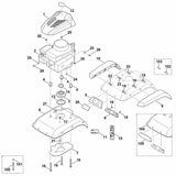 STIHL 6241-820-1100 Griffstück positie 5 technische tekening