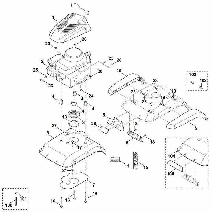 STIHL 9482-435-0810 Scheibenfeder 4x6 positie 24 technische tekening