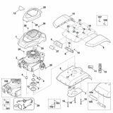 STIHL 6241-967-3820 Typenbezeichnung HB 585 positie 12 technische tekening