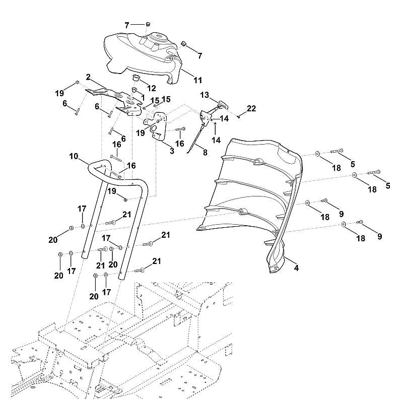 STIHL 6165-706-6210 Armaturenbrett positie 11 technische tekening