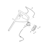 STIHL 6320-430-0435 Totmannschalter positie 1 technische tekening