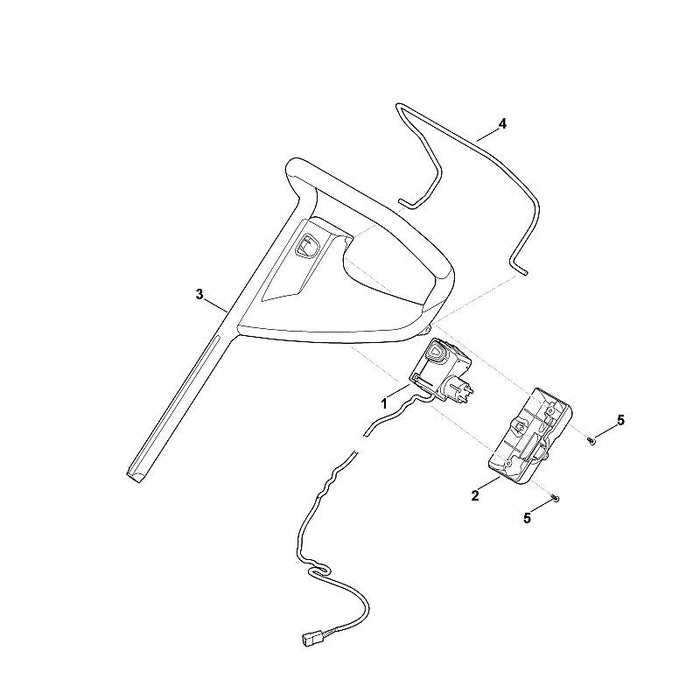 STIHL 6320-430-0435 Totmannschalter positie 1 technische tekening