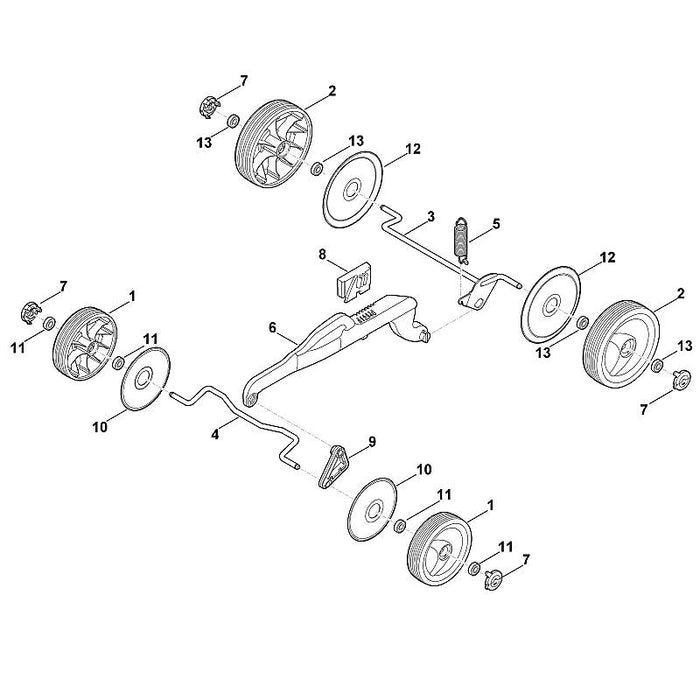 STIHL 6320-704-3610 Abdeckung positie 12 technische tekening