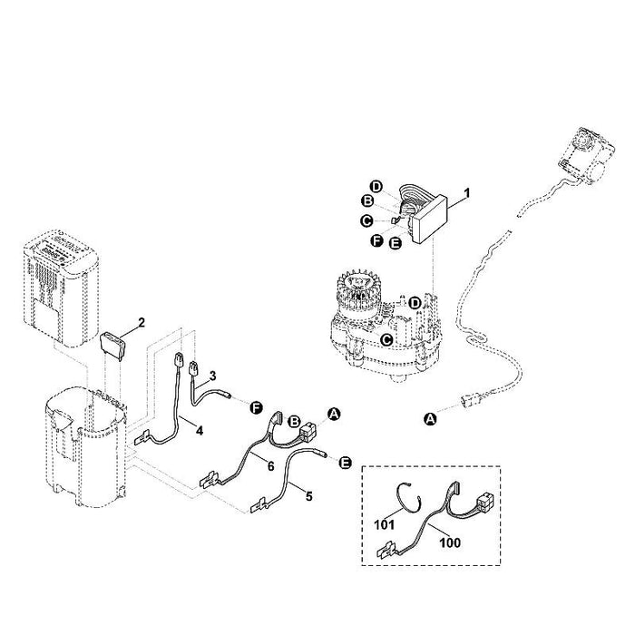 STIHL 6320-430-1400 Elektronik Modul positie 1 technische tekening