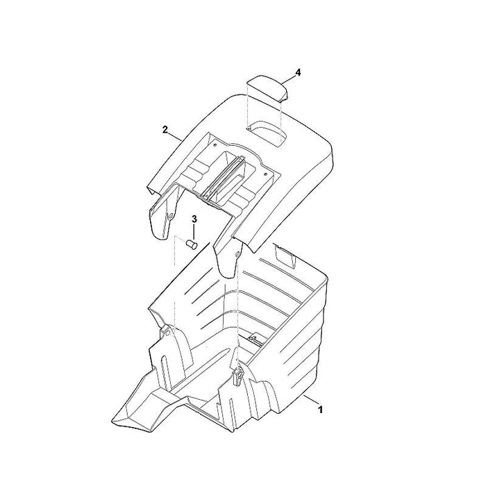 STIHL 6320-760-2100 Grasfangkorboberteil kpl. positie 2 technische tekening