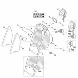 STIHL 6009-430-0511 Schalter kpl. EUR positie 5 technische tekening