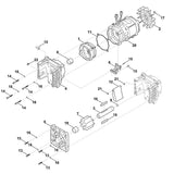 STIHL 6009-607-3000 Lüfterrad positie 2 technische tekening