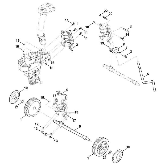 STIHL 9991-003-0556 Klemmring 16 positie 21 technische tekening