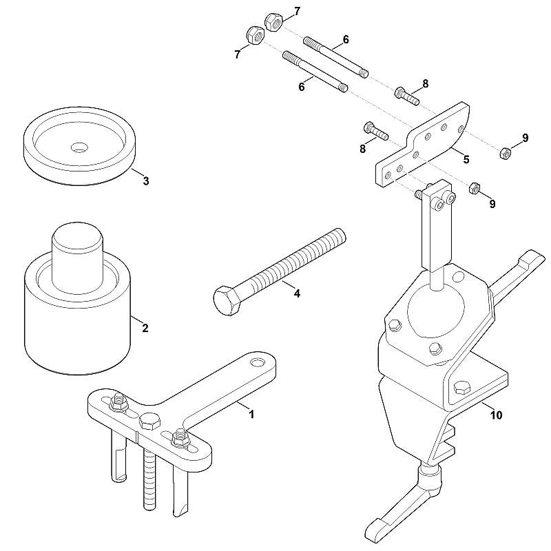 STIHL 6241-890-2201 Montagewerkzeug positie 5 technische tekening
