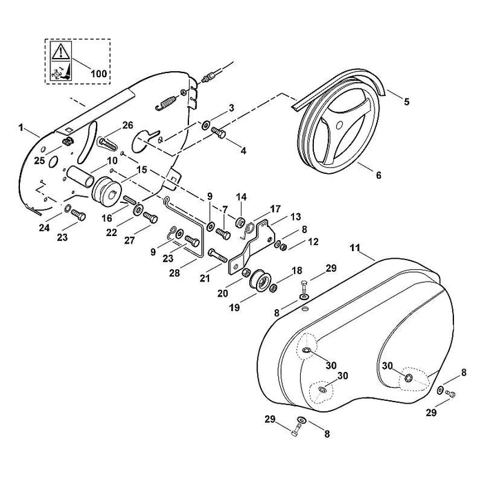 STIHL 9330-630-0180 Fächerscheibe 8,4 positie 24 technische tekening