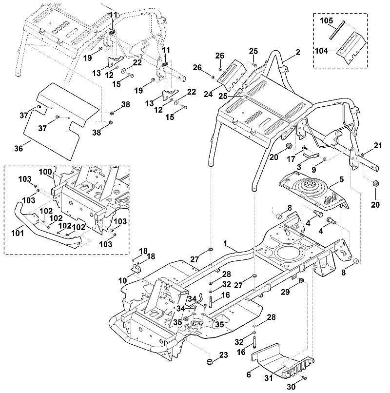 STIHL 6140-760-7300 Stoßstange positie 101 technische tekening