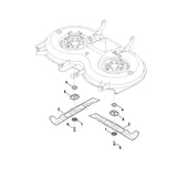 STIHL 6170-702-0140 Messer links positie 2 technische tekening