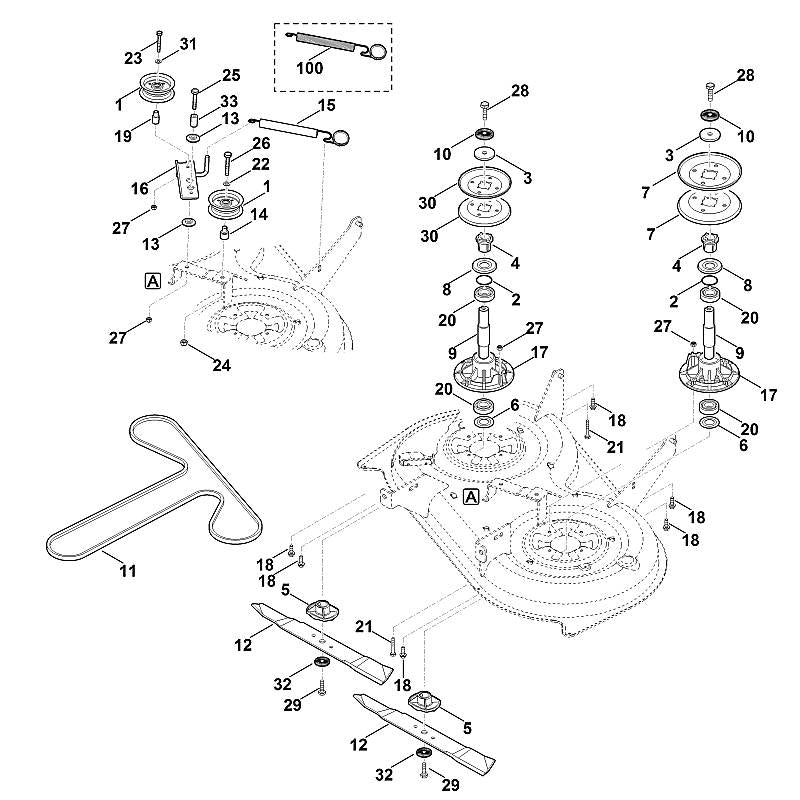 STIHL 6165-702-0100 Messer positie 12 technische tekening