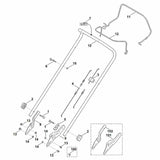 STIHL 6371-763-5000 Lenkeroberteil positie 10 technische tekening