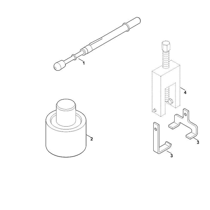 STIHL 6903-007-1002 Satz Bleche (Riemenspanner) positie 3 technische tekening
