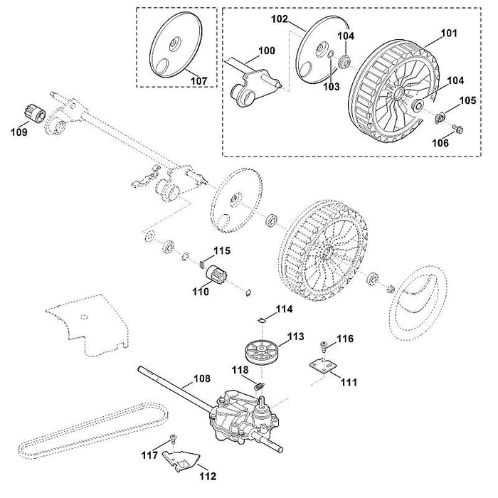 STIHL 6375-704-2710 Halter positie 111 technische tekening