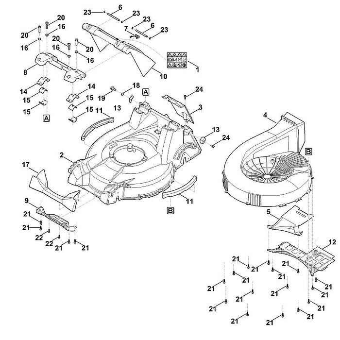 STIHL 6378-706-7300 Schutzleiste positie 11 technische tekening