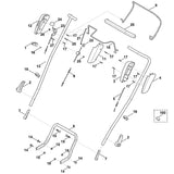 STIHL 6383-764-0620 Gehäusehälfte positie 12 technische tekening