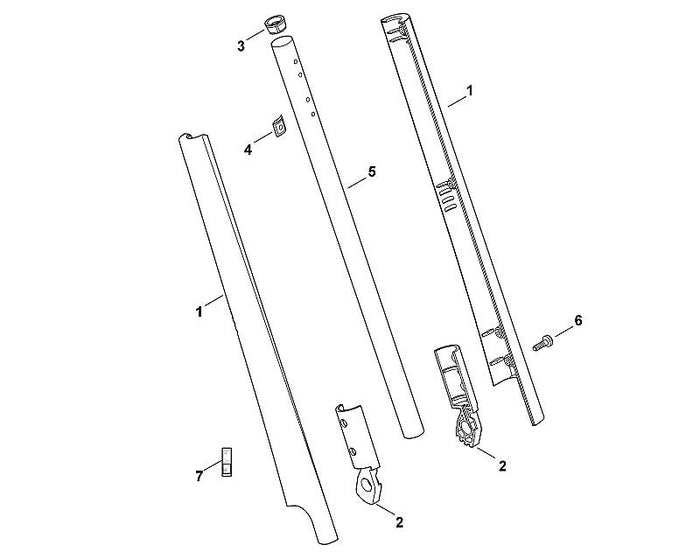 STIHL 6421-711-0300 Rohr positie 5 technische tekening