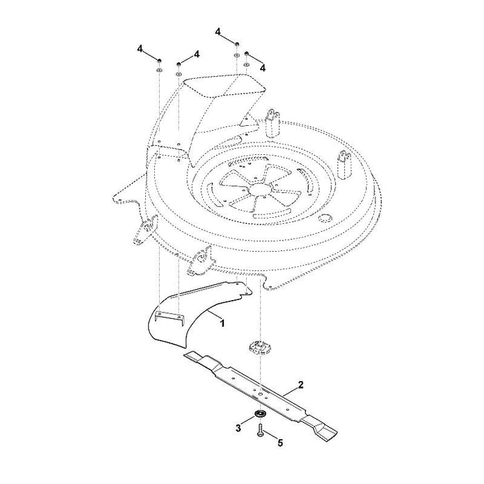 STIHL 6907-760-8320 Mulcheinsatz positie 1 technische tekening