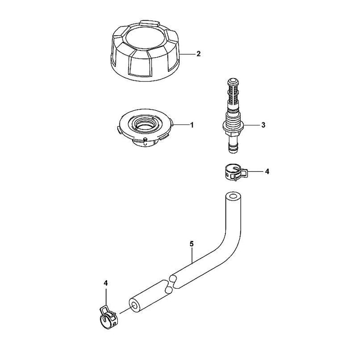 STIHL 0001-353-9100 Stutzen positie 3 technische tekening