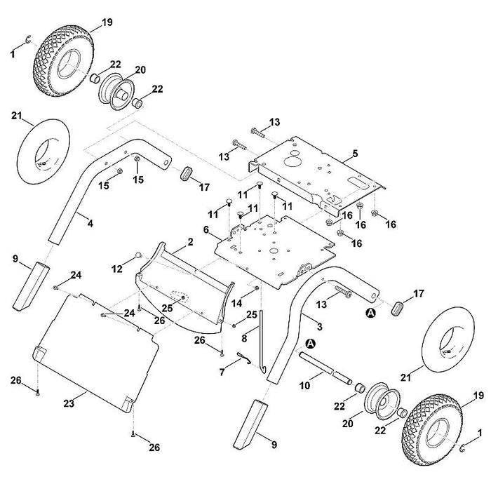 STIHL 9027-068-1820 Flachrundschraube M8x20 positie 11 technische tekening