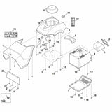 STIHL 9039-488-1801 Schneidschraube M8x20 positie 13 technische tekening