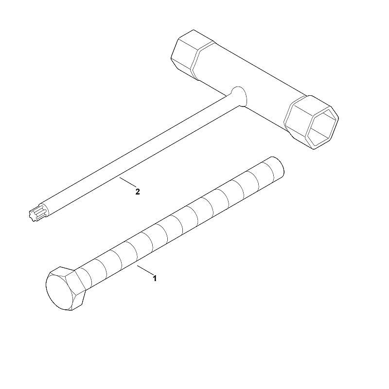 STIHL 6012-890-3400 Kombischlüssel positie 2 technische tekening