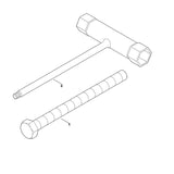 STIHL 9008-319-3700 Sechskantschraube M14x130 positie 1 technische tekening