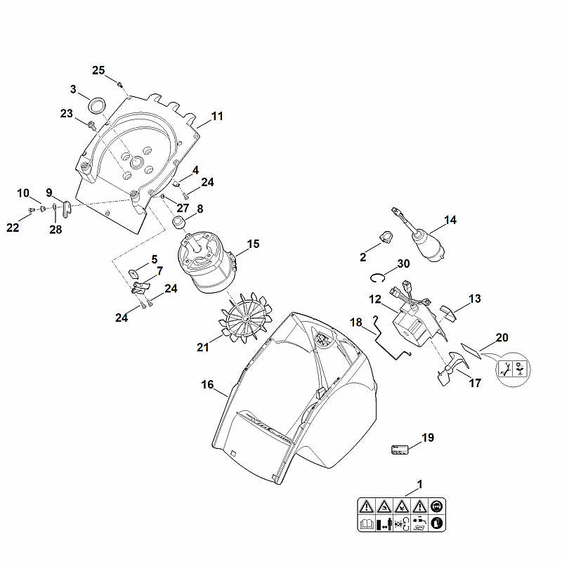 STIHL 6011-440-2000 Anschlussleitung EUR positie 14 technische tekening