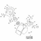 STIHL 6011-600-0201 Elektromotor 400V (3,0kW) positie 15 technische tekening