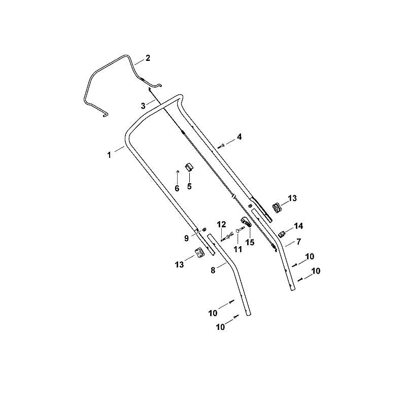 STIHL 6336-703-1210 Lenkeroberteil positie 1 technische tekening