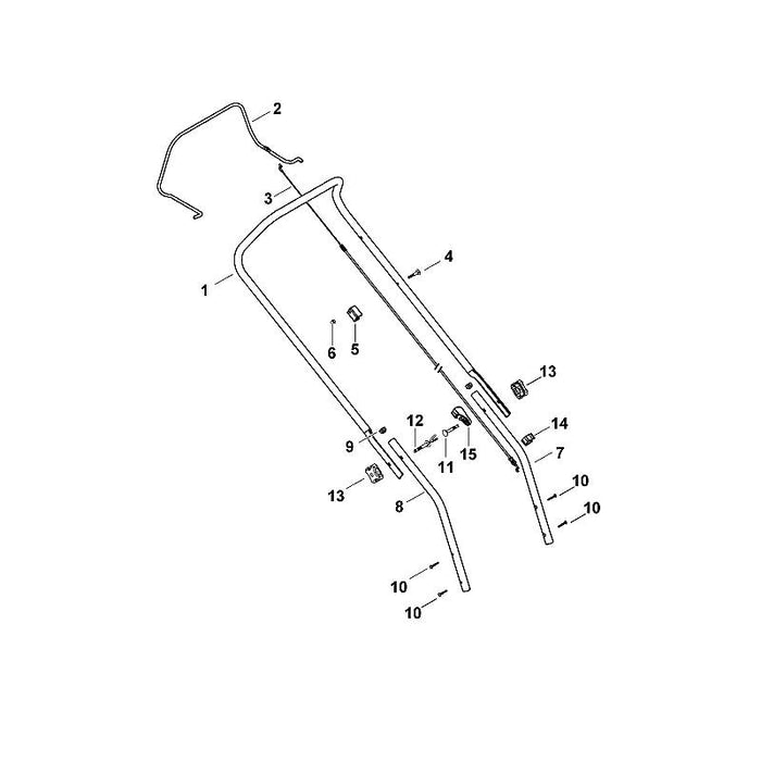 STIHL 6336-703-1210 Lenkeroberteil positie 1 technische tekening