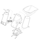 STIHL 6011-703-0300 Trichtermittelstück positie 4 technische tekening