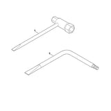 STIHL 0812-370-1003 Schraubendreher T25x90x70 positie 2 technische tekening