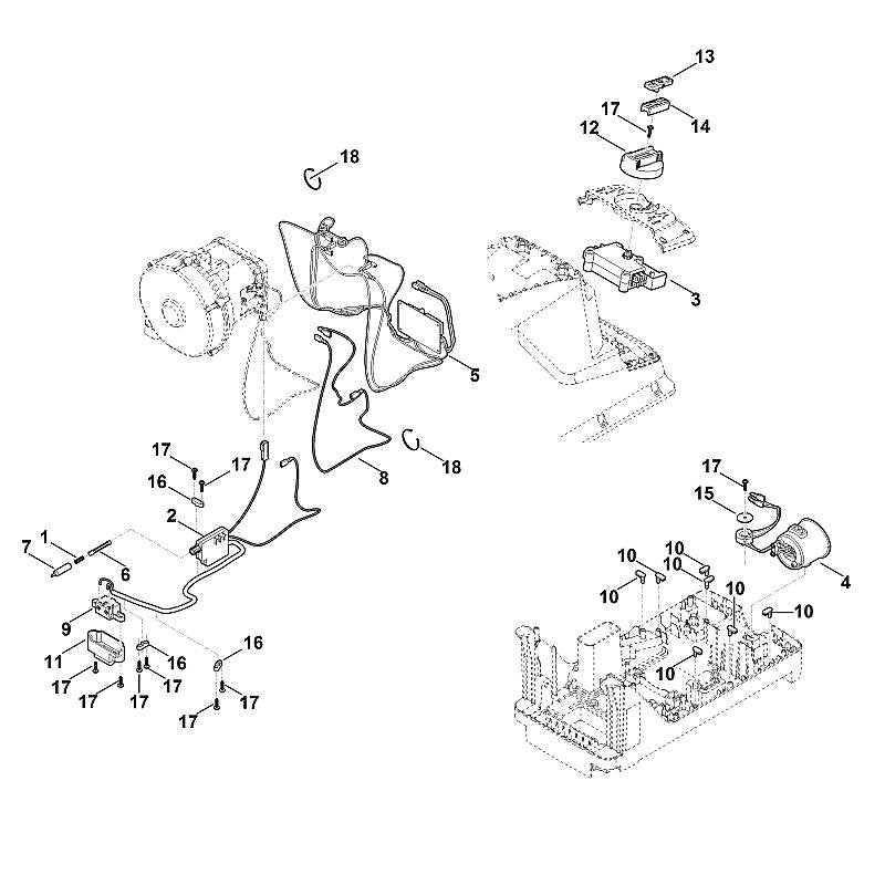 STIHL 6013-430-0205 Stoppschalter positie 2 technische tekening