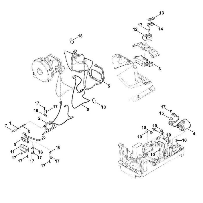 STIHL 6013-430-5206 Platine positie 5 technische tekening