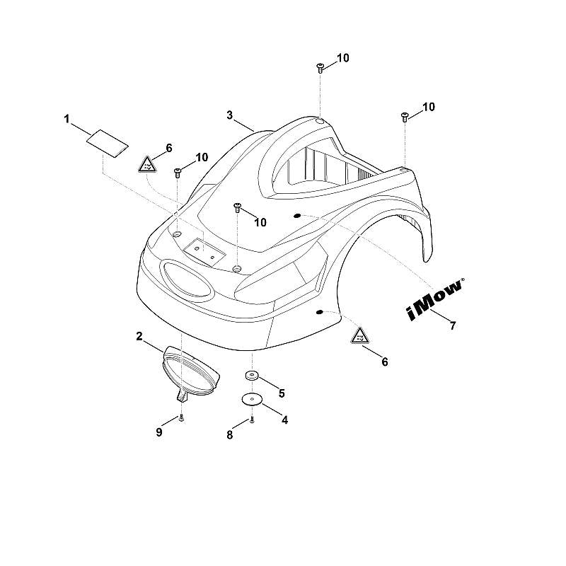 STIHL 6309-967-4410 Aufkleber positie 6 technische tekening