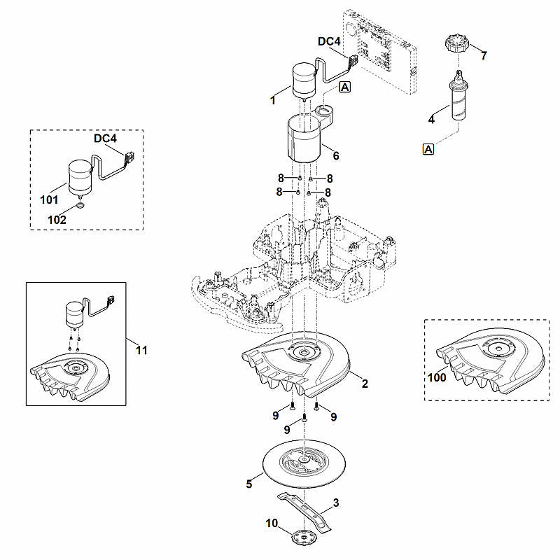 STIHL 9064-319-0962 Senkschraube M5x12 positie 8 technische tekening