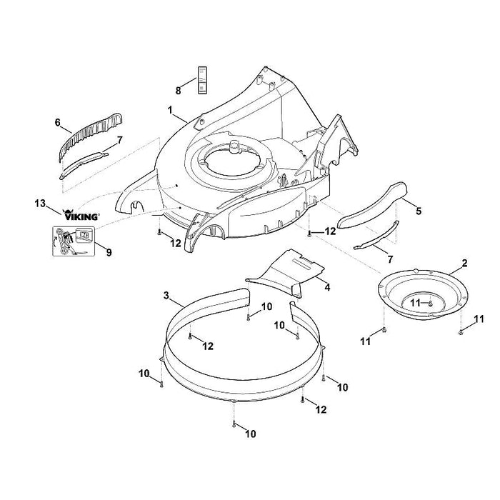 STIHL 6360-701-4302 Einlage positie 3 technische tekening