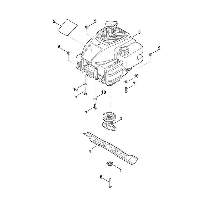 STIHL 6350-967-3810 Typenbezeichnung MB 248 positie 5 technische tekening